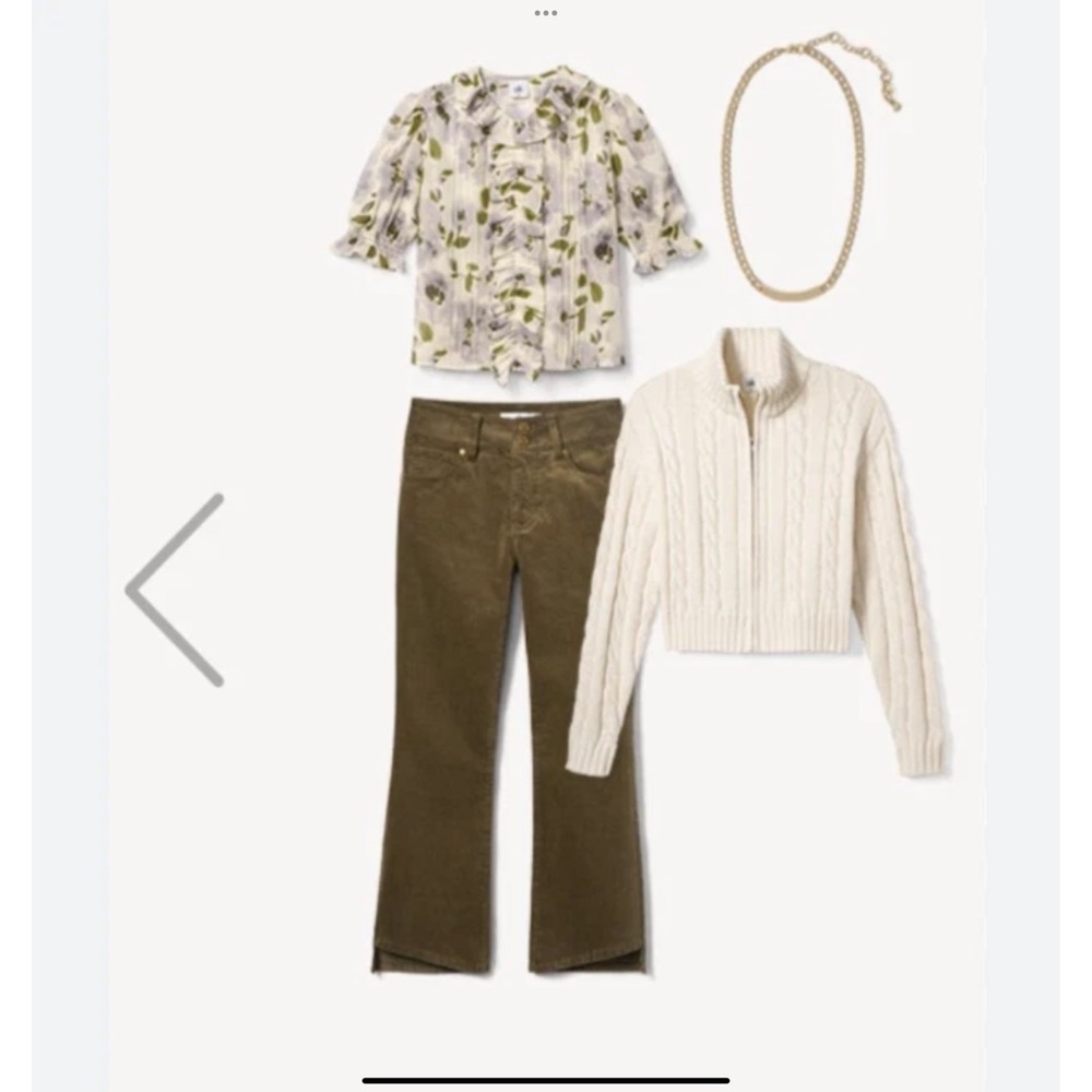 CAbi Olive Cropped Pants - Never Worn